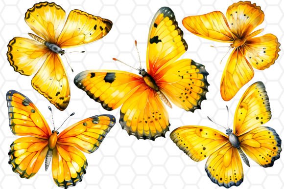 Download Yellow Watercolor Butterfly Clipart PNG - Clipart Collection