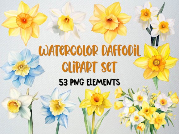 Download Watercolor Daffodil Clipart, Floral PNG - Clipart Collection