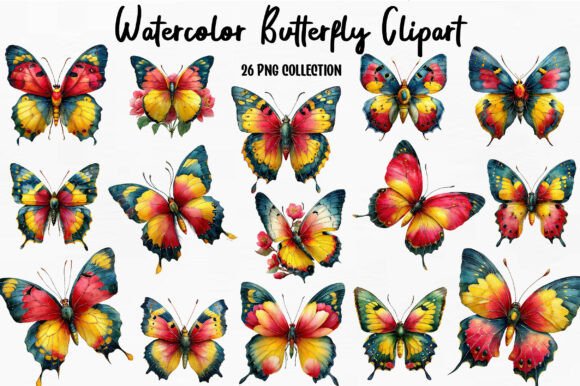 Download Watercolor Butterfly Clipart - Clipart Collection