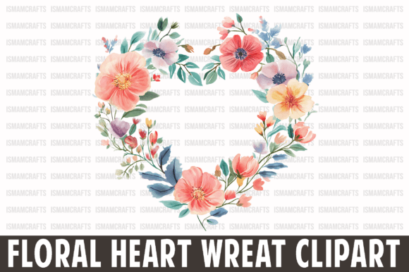 Download Pastel Floral Heart Wreat Clipart PNG - Clipart Collection