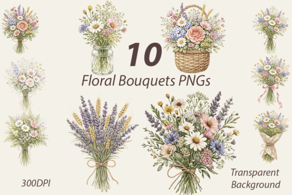 Download Wildflower Bouquet Clipart - Clipart Collection