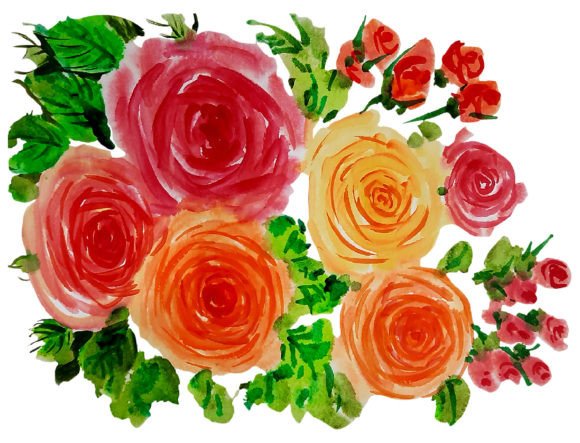 Download Watercolor Floral Clipart Violet Yellow - Clipart Collection
