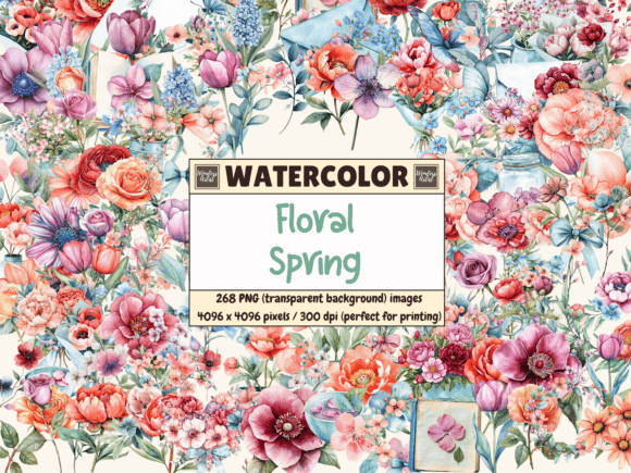Download Floral Spring Watercolor Clipart - Clipart Collection