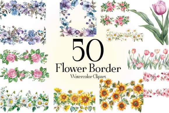 Download Flower Border Clipart - Clipart Collection