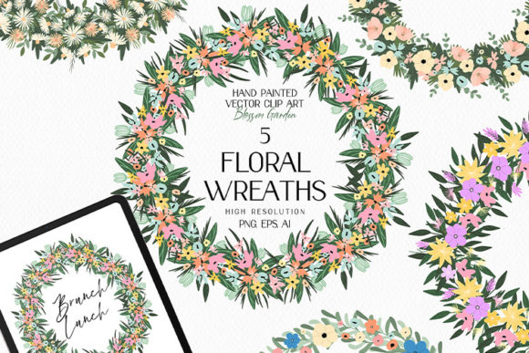 Download Flower Wreath Clipart - Clipart Collection
