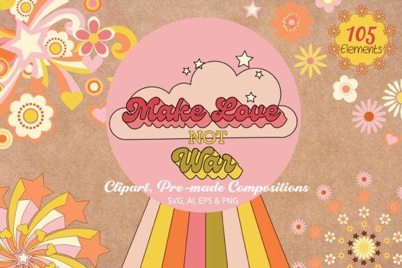 Download 60s Retro Revival Clipart Set - Clipart Collection