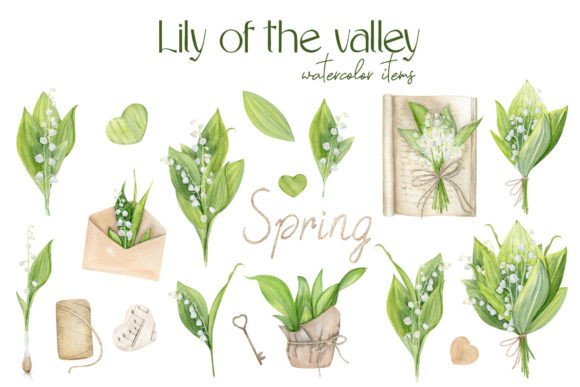 Download Watercolor of Lily of the Valley Clipart - Clipart Collection