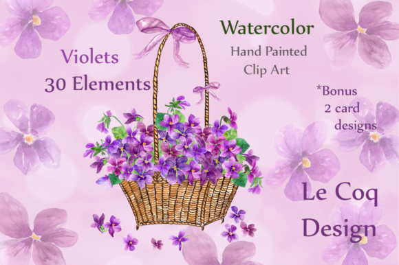 Download Watercolor Violet Flowers Clipart - Clipart Collection