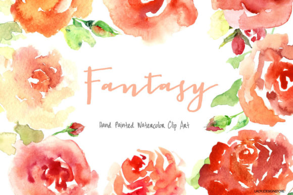 Download Watercolor Hand Painted Flowers ClipArt - Clipart Collection