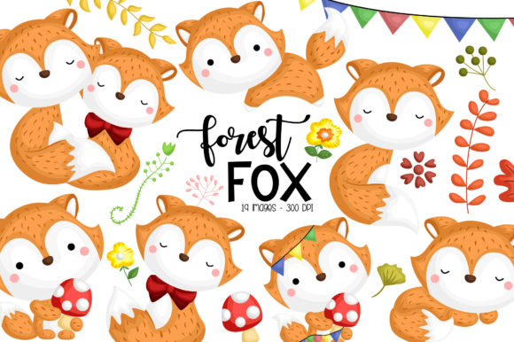 Download Cute Fox Clipart - Cute Animal Clip Art - Clipart Collection