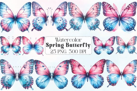 Download Colorful Spring Butterfly Clipart - Clipart Collection
