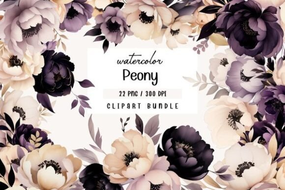 Download Watercolor Peony Clipart Collection - Clipart Collection