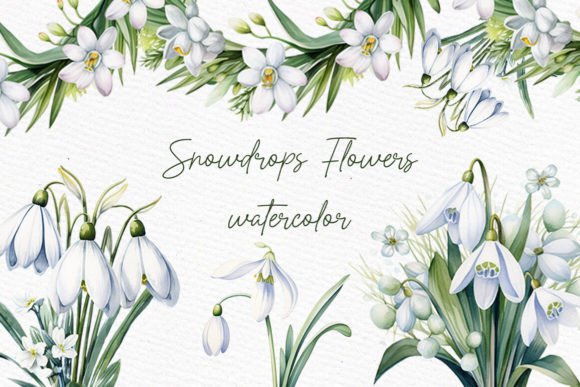 Download Snow Drops Clipart Spring Flowers PNG - Clipart Collection