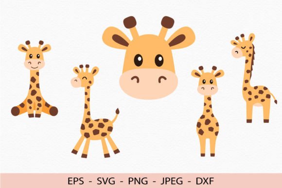 Download Cute Giraffe Svg Baby Animal Dxf Clipart - Clipart Collection