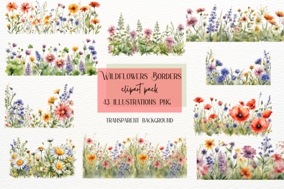 Download 43 Wildflowers Border Clipart - Clipart Collection