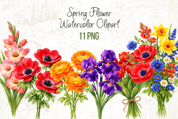 Download Spring Flower Watercolor Clipart - Clipart Collection