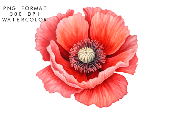 Download Watercolor Poppy Flower Clipart - Clipart Collection