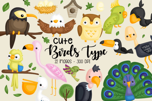 Download Bird Type Clipart - Cute Animal Clip Art - Clipart Collection