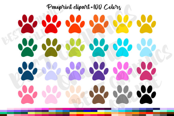 Download Pawprint Clipart Set Dog Cat Paw Prints - Clipart Collection