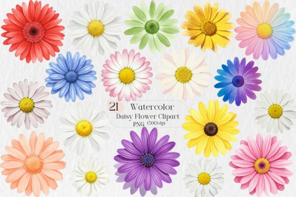 Download Daisy Flower Watercolor Clipart - Clipart Collection