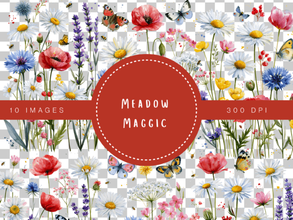 Download Meadow Magic Watercolor Wildflower Illus - Meadow Collection