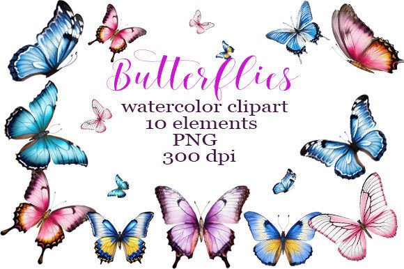 Download Watercolor Butterfly Clipart PNG - Clipart Collection