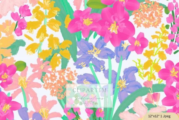 Download Pink Blue Floral Seamless Pattern Meadow - Meadow Collection