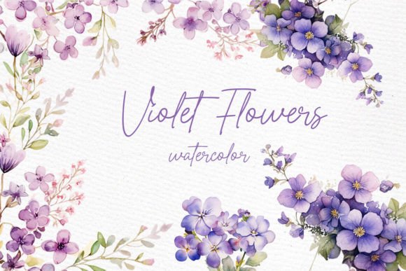 Download Violet Flowers Clipart Spring Flowers - Clipart Collection