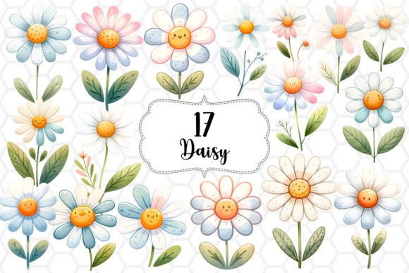 Download Daisy Flower Watercolor Clipart Bundle - Clipart Collection