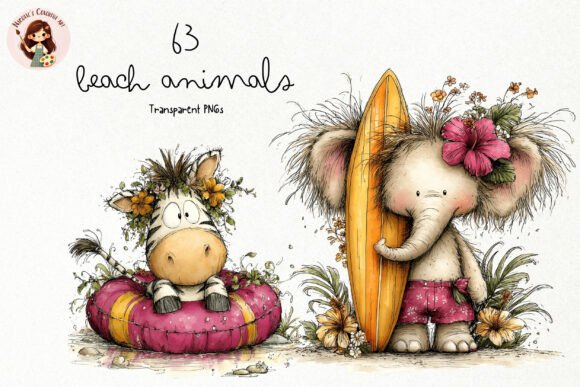 Download Cute Beach Animals PNG Clipart - Clipart Collection
