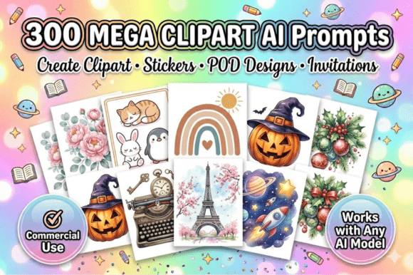 Download 300 PNG Clipart Prompts &amp; Printables - Clipart Collection