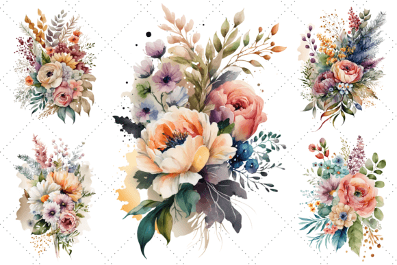 Download Spring Flowers Watercolor Clipart - Clipart Collection