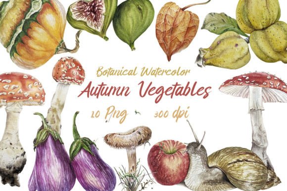 Download Watercolor Clipart Autumn Vegetables Png - Clipart Collection