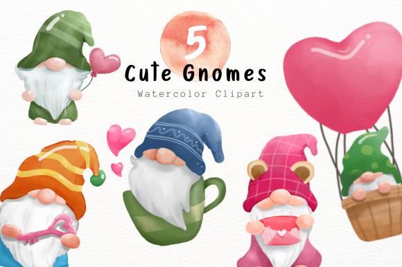 Download Cute Gnome Watercolor Clipart - Clipart Collection