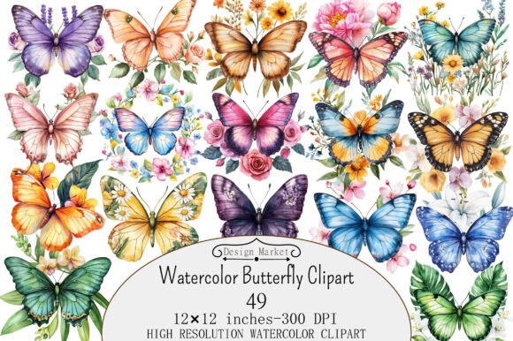Download Watercolor Butterfly Clipart - Clipart Collection