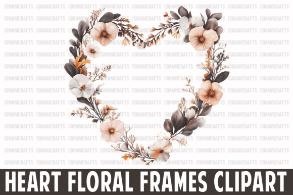 Download Romantic Heart Floral Frames Clipart PNG - Clipart Collection