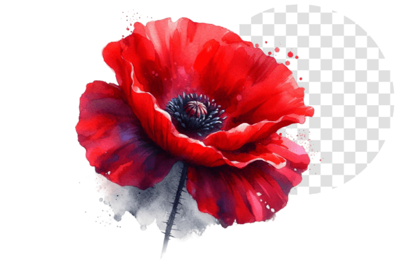 Download Poppify Watercolor Red Poppy Clipart - Clipart Collection