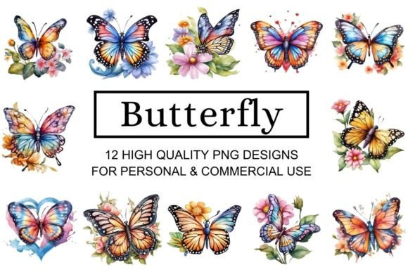 Download Watercolor Butterfly Clipart Collection - Clipart Collection