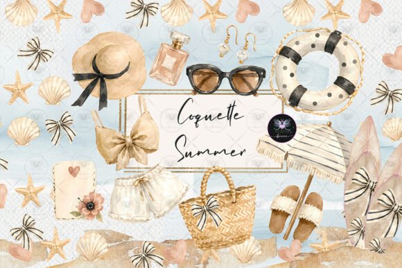 Download Coastal Coquette Summer Clipart - Clipart Collection