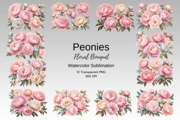 Download Peony Clipart Watercolor Sublimation - Clipart Collection