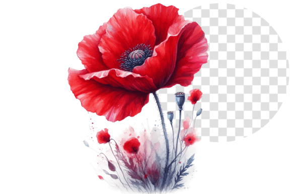 Download Poppify Watercolor Red Poppy Clipart - Clipart Collection