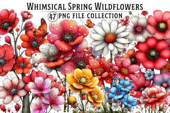Download Whimsical Wildflowers Clipart,Spring Png - Clipart Collection