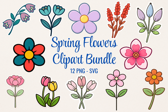 Download Spring Flowers Clipart Bundle PNG | SVG - Clipart Collection