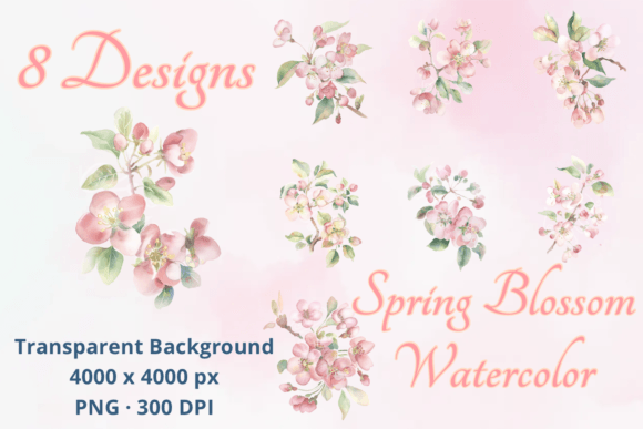 Download Delicate Floral Watercolor Clipart Set - Clipart Collection