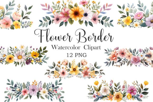 Download Flower Border Clipart - Clipart Collection