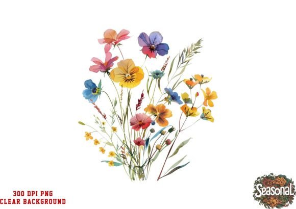 Download Watercolor Wildflower Clipart - Clipart Collection