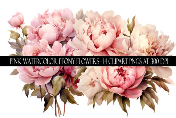 Download Pink Watercolor Peony Clipart - Clipart Collection
