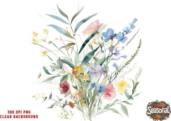 Download Vibrant Wildflower Clipart - Clipart Collection