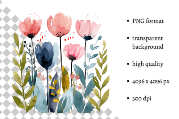 Download Watercolor Spring Flowers PNG Clipart - Clipart Collection