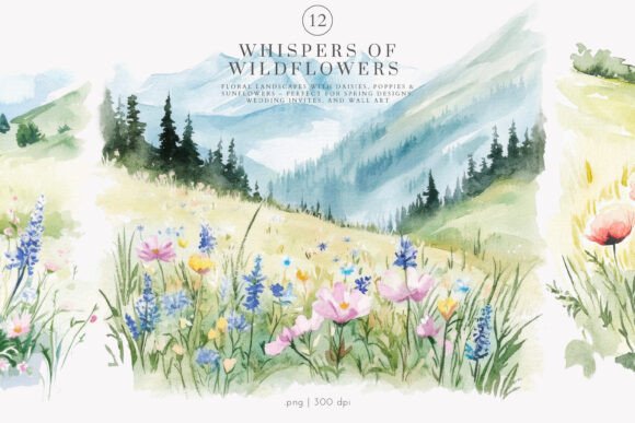 Download Landscape Clipart Watercolor Meadow - Meadow Collection